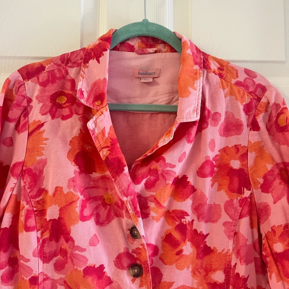 Sundance Catalog. Sundance Sunrise Bloom Blazer. Floral. EUC! Size Petite XL. - Picture 2 of 8